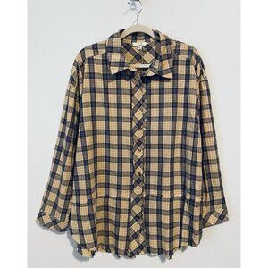 Plaid Button-Up Women's Top